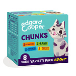 Edgard & Cooper kattenvoer Multipack Chunks 8 x 85 gr