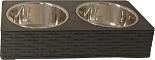 Dinnerset Wicker zwart 30 cm