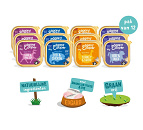 Edgard & Cooper kattenvoer Kabeljauw, Wild, Kalkoen en Rund 12 x 85 gr