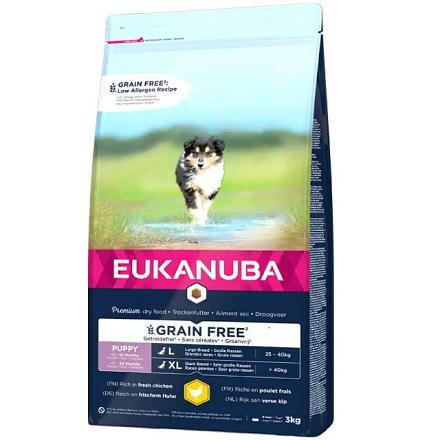 Eukanuba hondenvoer Puppy L/XL Grain Free Chicken 3 kg