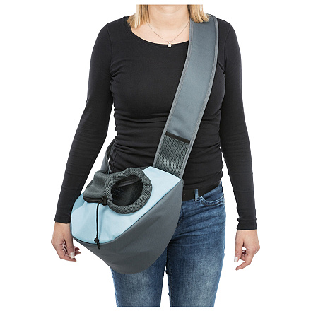 TRIXIE Buikdrager Sling Lichtblauw/Lichtgrijs