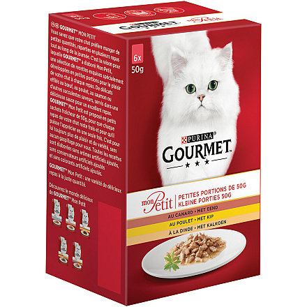 Gourmet kattenvoer Mon Petit gevogelte<br> 6 x 50 gr