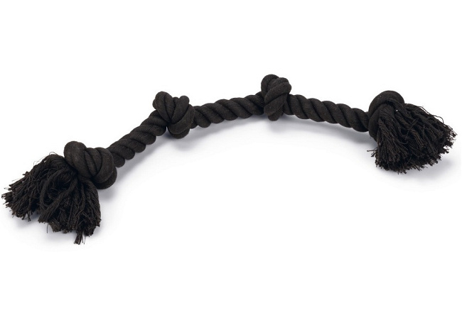 Beeztees Flossytoy 4 Knopen Zwart